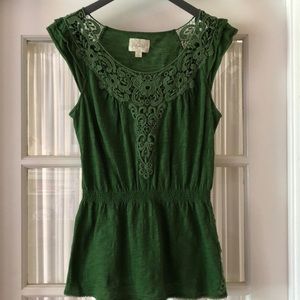 Deletta Green Lace Tunic